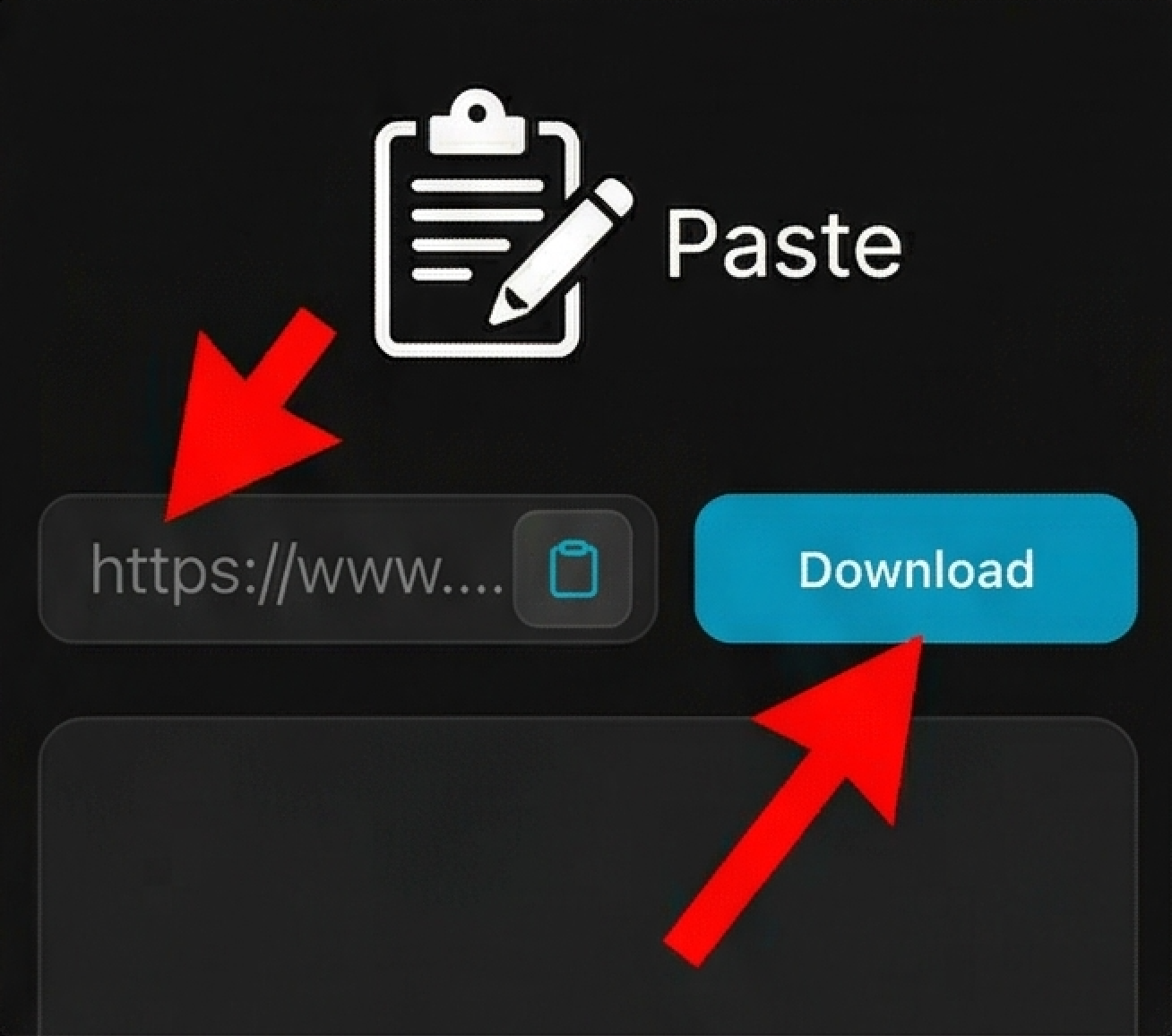 Pégalo en el descargador de videos de Threads